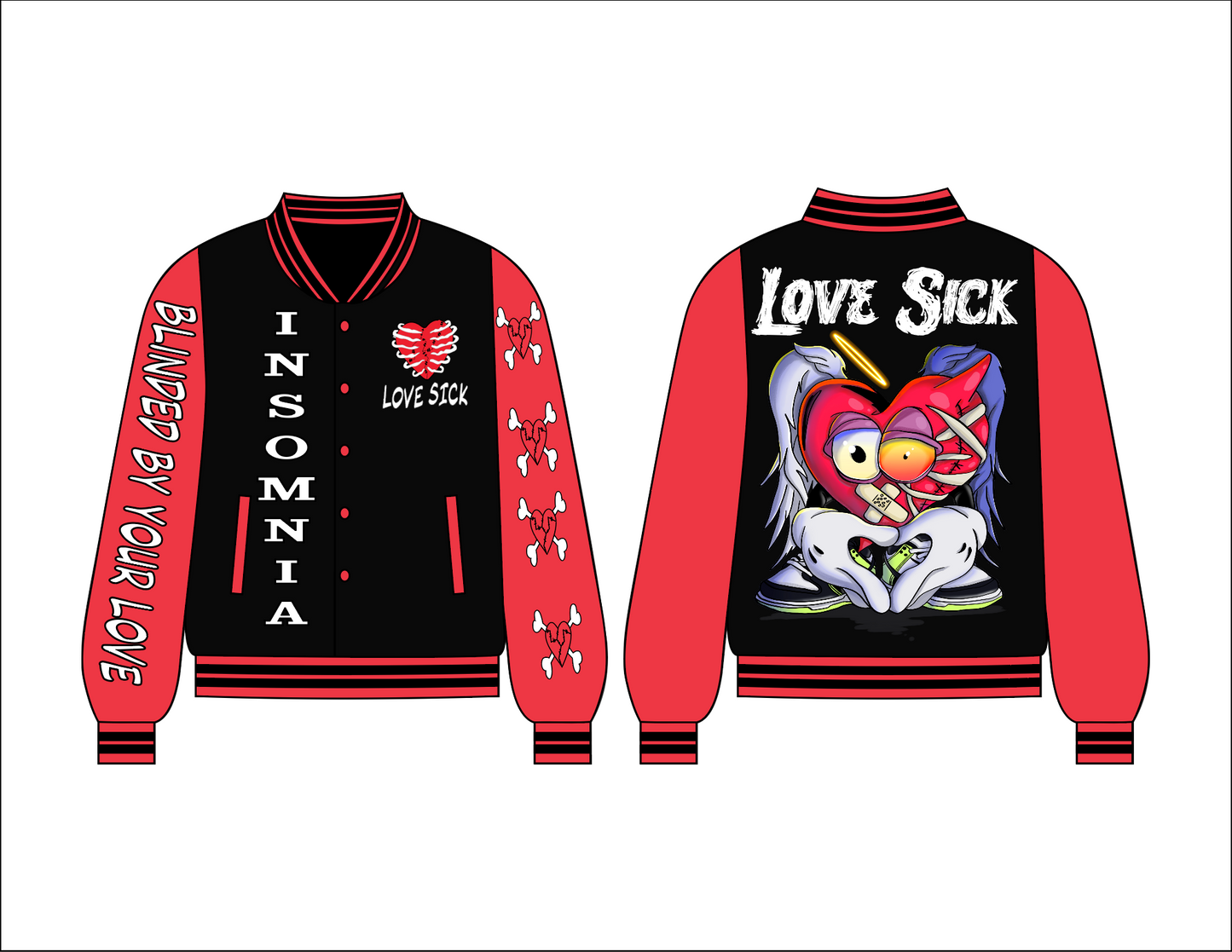 Love Is Blind - Red - Letterman's Jacket Kids