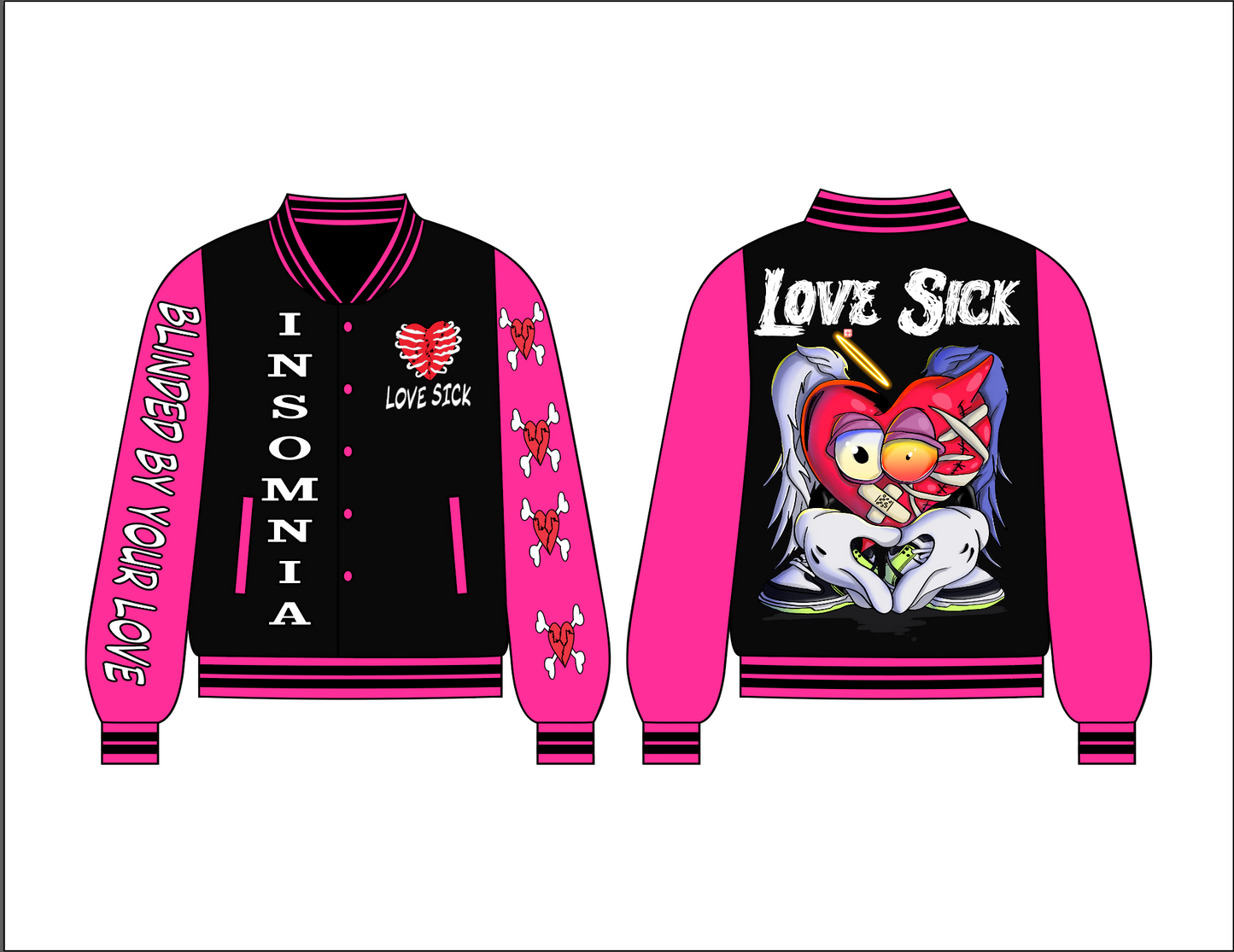 Love Is Blind - Pink - Letterman's Jacket Kids