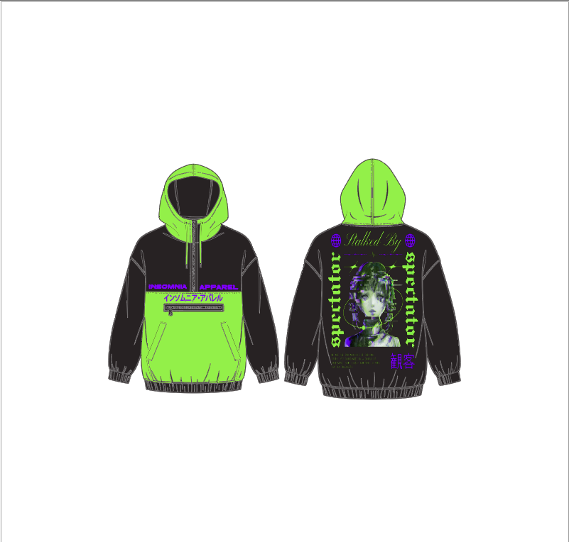 INSOMNIA - Virus Detected - Windbreaker Hoodie