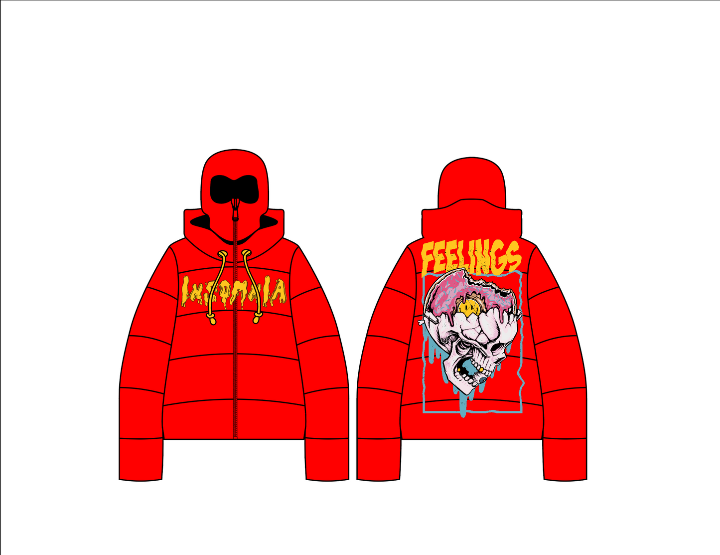 Feelings - Red Puff Jacket - Adults