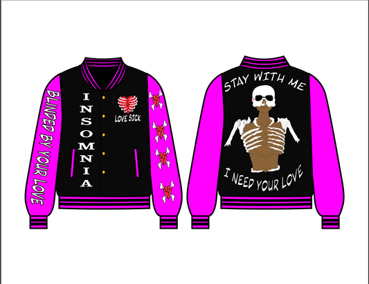 Love Is Blind - Purple - Letterman's Jacket Adults