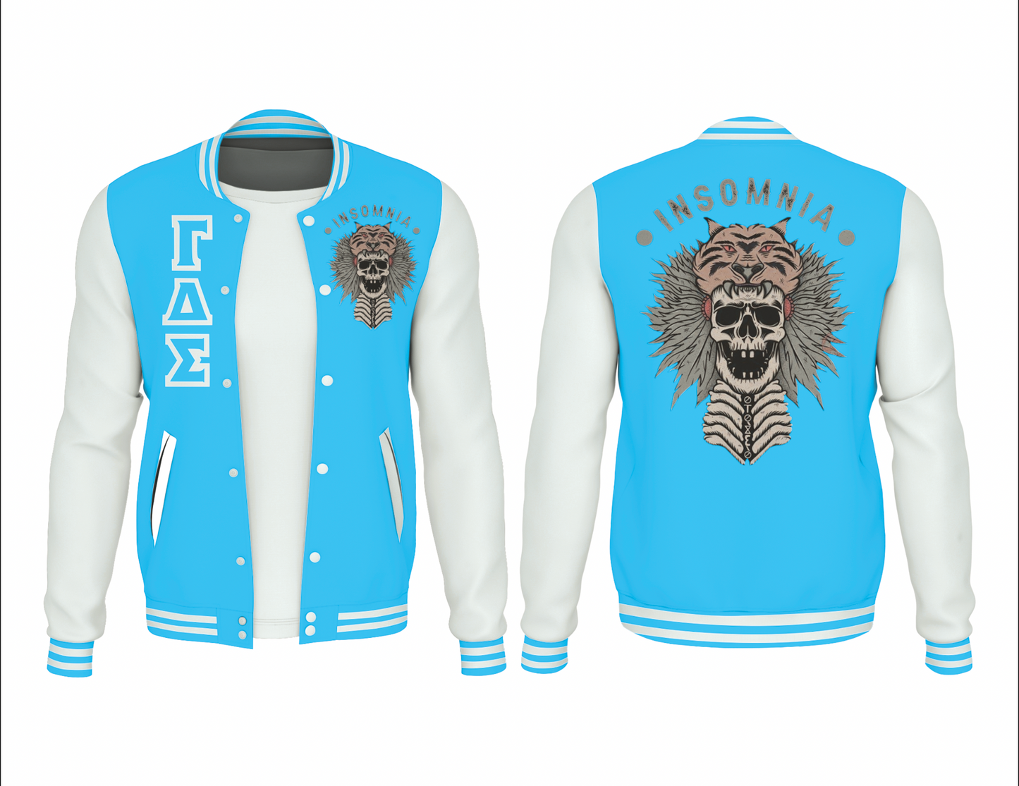 The Last Chief - Light Blue - Letterman's jacket Adults