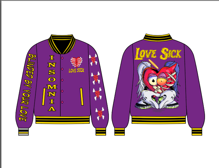 Love Is Blind - Purple- Letterman's Jacket Kids