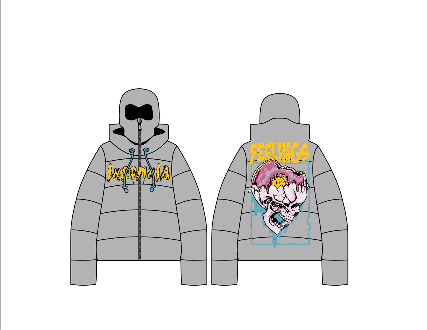 Feelings - Light Gray Puff Jacket - Adults